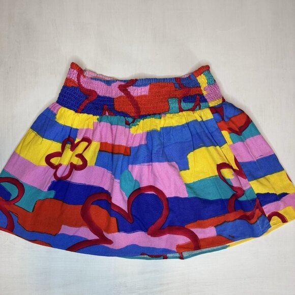 Buddy Love Skirt Skort Large Multicolor Colorful Pop Artsy Statement Salsa - Picture 7 of 11